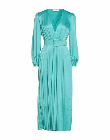 Kaos Woman Maxi dress Turquoise Polyester, Elastane Cover