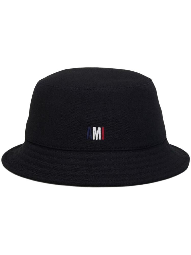 AMI Paris Bleu Blanc Rouge Ami embroidered bucket hat - Black Cover