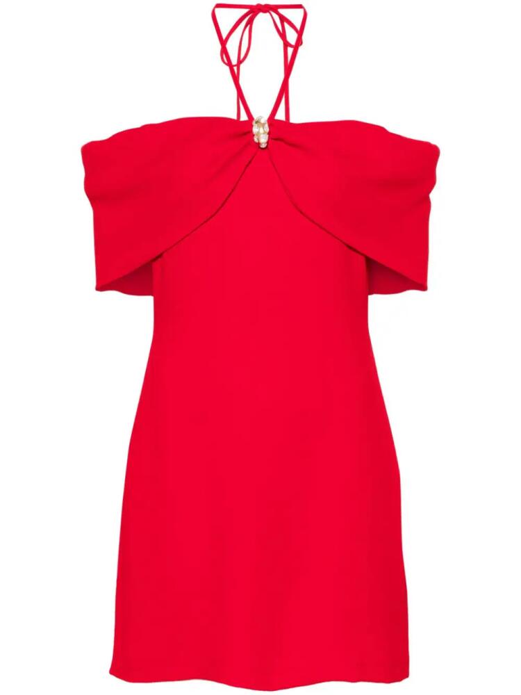 Blumarine off-shoulder crepe mini dress - Red Cover