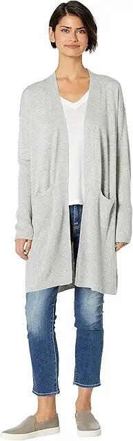 Splendid Retreat Cashmere Blend Cardigan (Light Heather Grey) Women's Sweater Cover