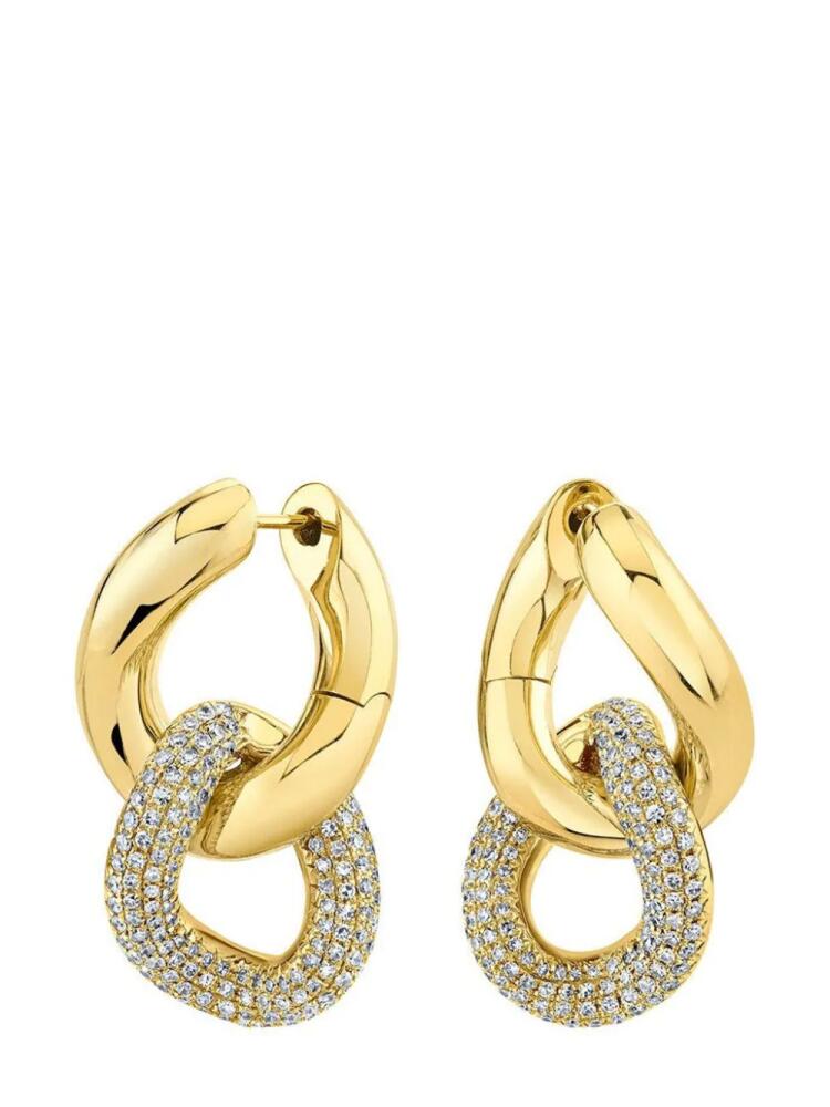 SHAY 18kt yellow gold Double Link diamond earrings Cover