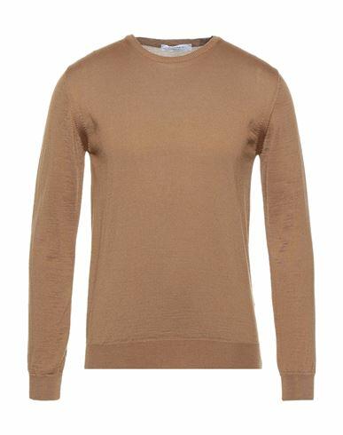 Gazzarrini Man Sweater Camel Merino Wool, Acrylic Cover