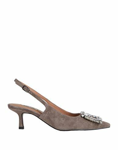 Bibi Lou Woman Pumps Grey Leather Cover