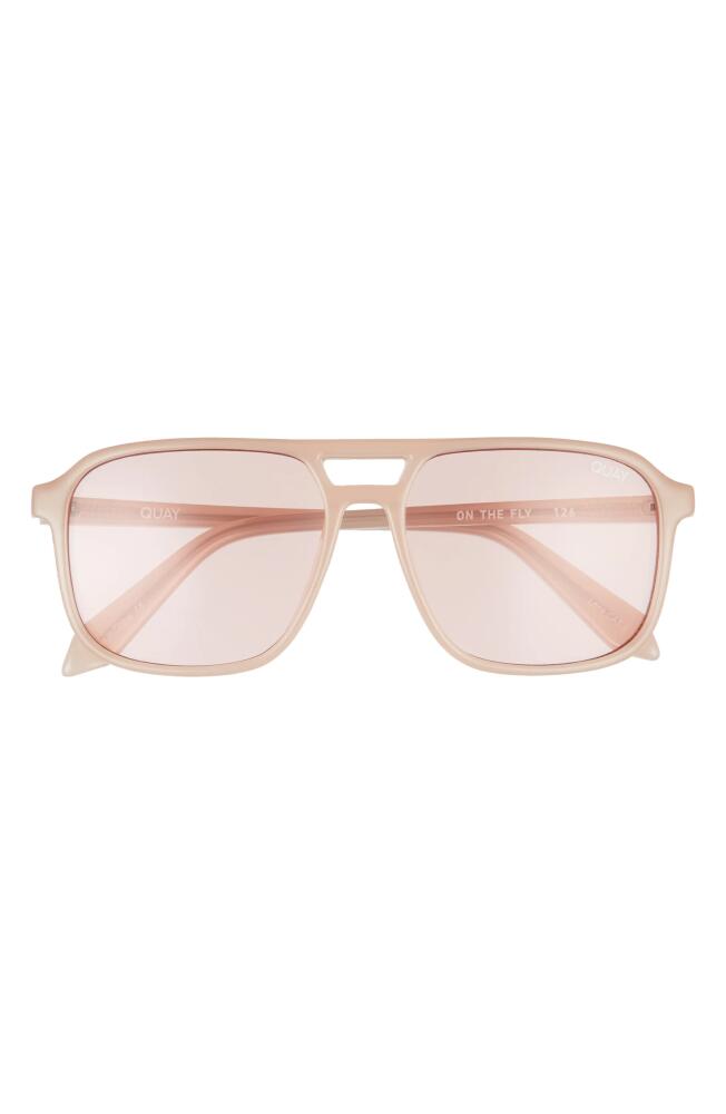 Quay Australia On the Fly 48mm Aviator Sunglasses in Pink /Pink Cover