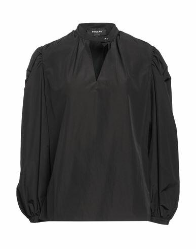 Rochas Woman Top Black Polyester, Silk Cover