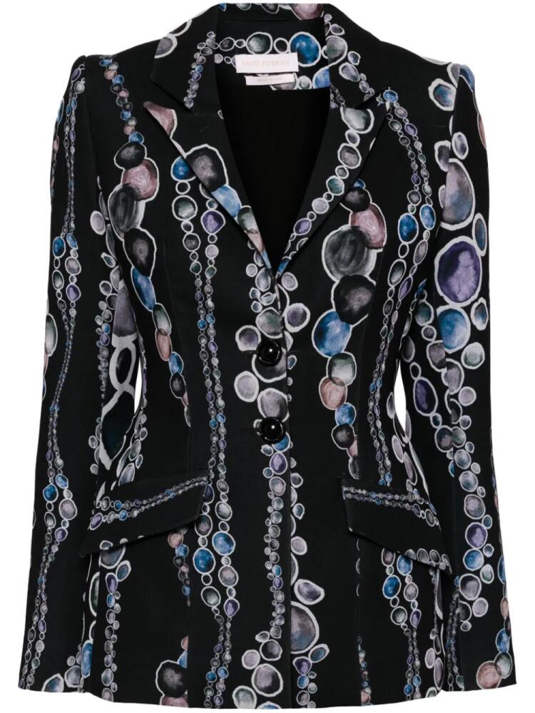 Saiid Kobeisy Canton abstract-print blazer - Blue Cover