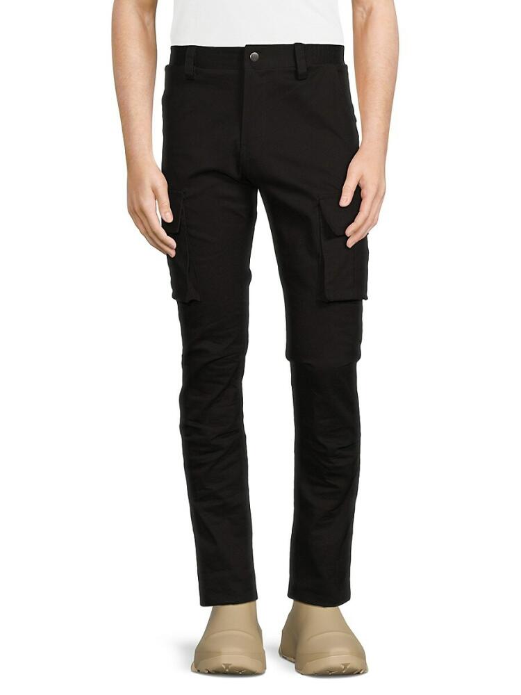 American Stitch Men's Twill Cargo Pants - Black Cover