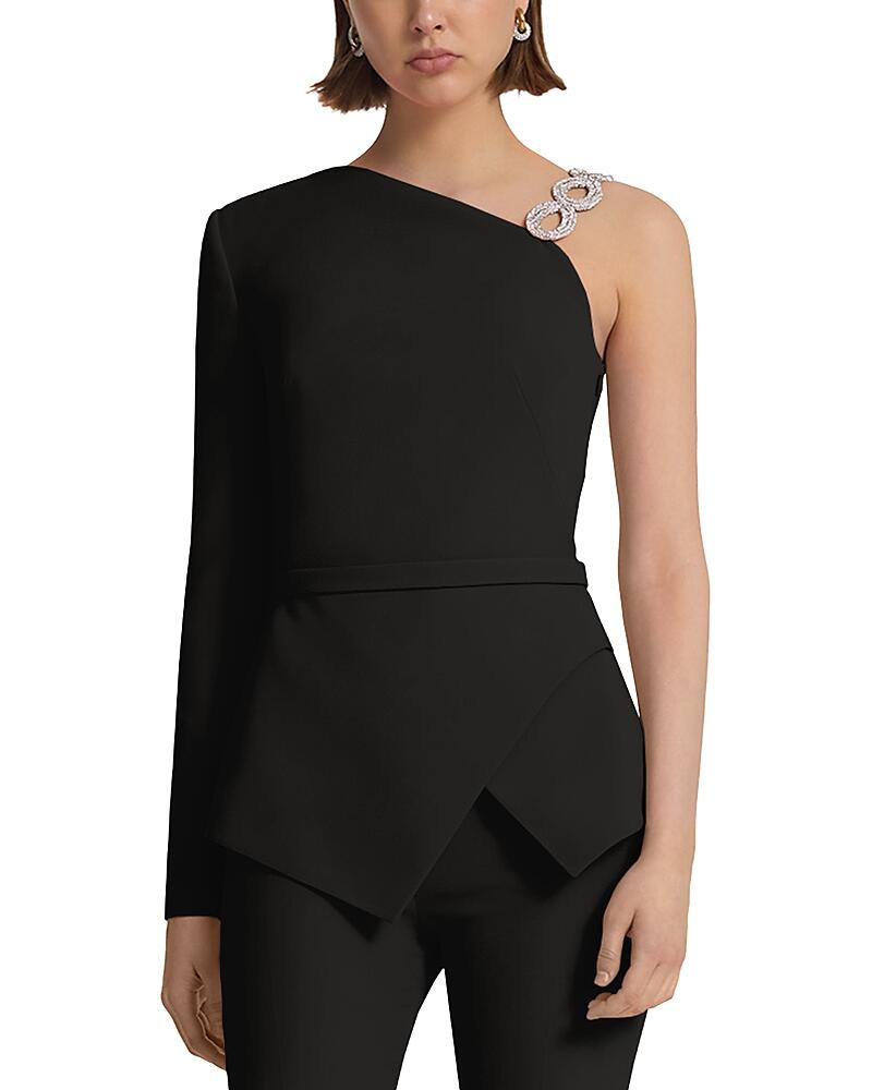 Safiyaa Joycal One Shoulder Crystal Top Cover