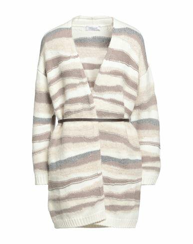 Fabiana Filippi Woman Cardigan Ivory Merino Wool, Silk, Cashmere Cover