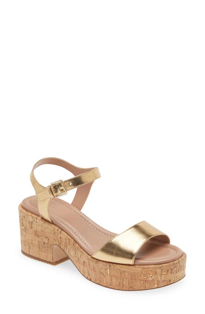 Nordstrom Claudia Platform Sandal in Gold Metallic Cover