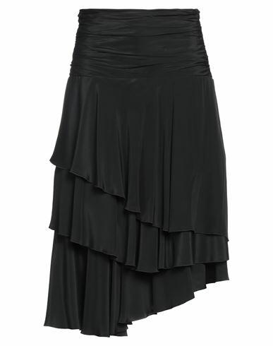 Lardini Woman Midi skirt Black Acetate, Silk Cover