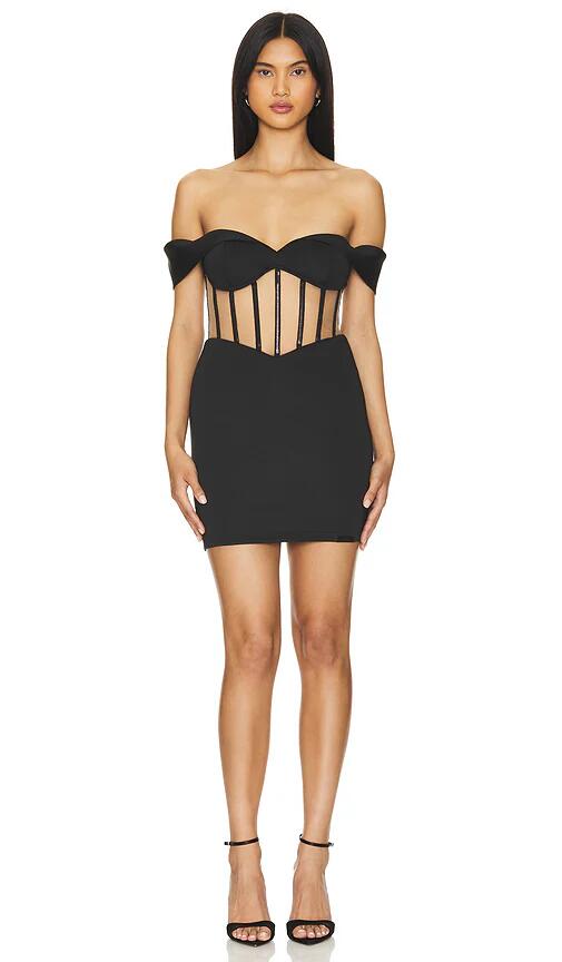 RTA Evie Mini Dress in Black Cover