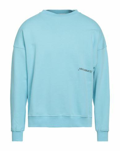 Hinnominate Man Sweatshirt Sky blue Cotton Cover