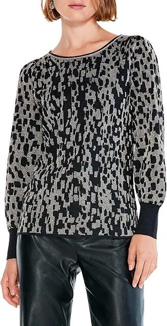 NIC+ZOE Twilight Shimmer Sweater (Black Multi) Women's Clothing Cover