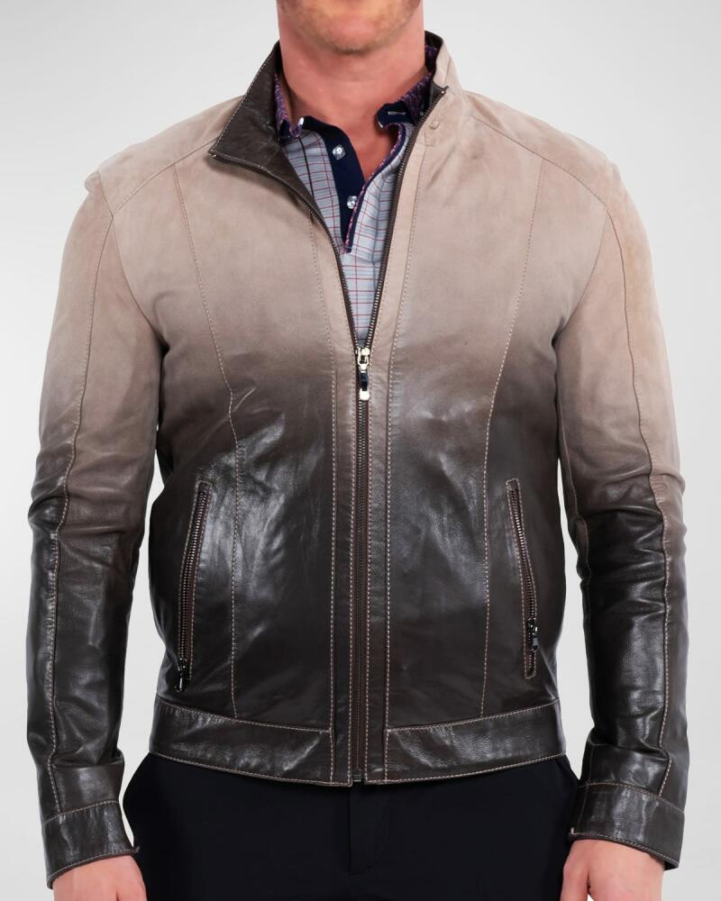 Maceoo Men's Degradé Leather Jacket Cover