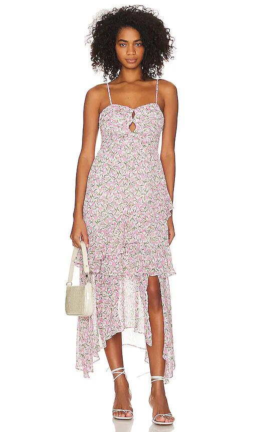 MINKPINK Liberty Midi Dress in Pink Cover