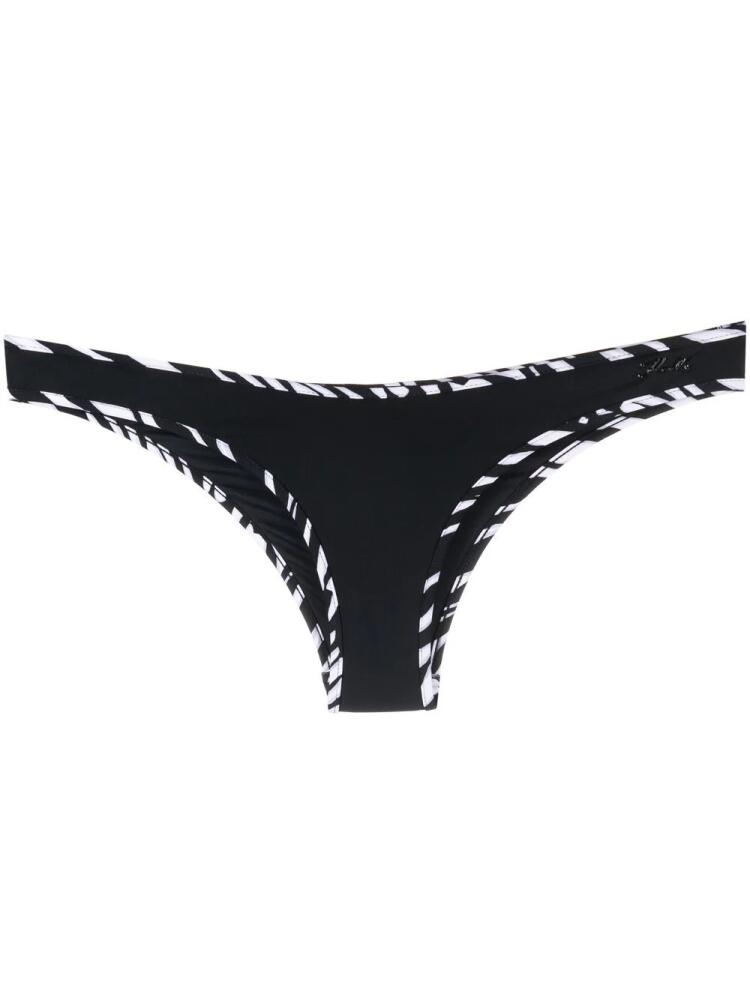 Karl Lagerfeld zebra-trim bikini brief - Black Cover