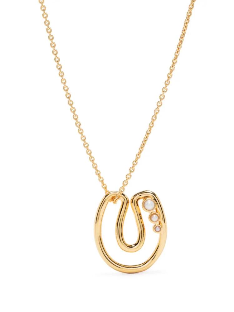 Missoma U-letter pendant chain-link necklace - Gold Cover