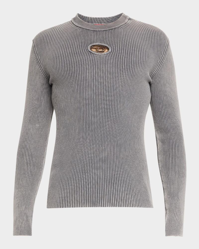 Diesel Men's Ribbed Cutout D Sweater Cover