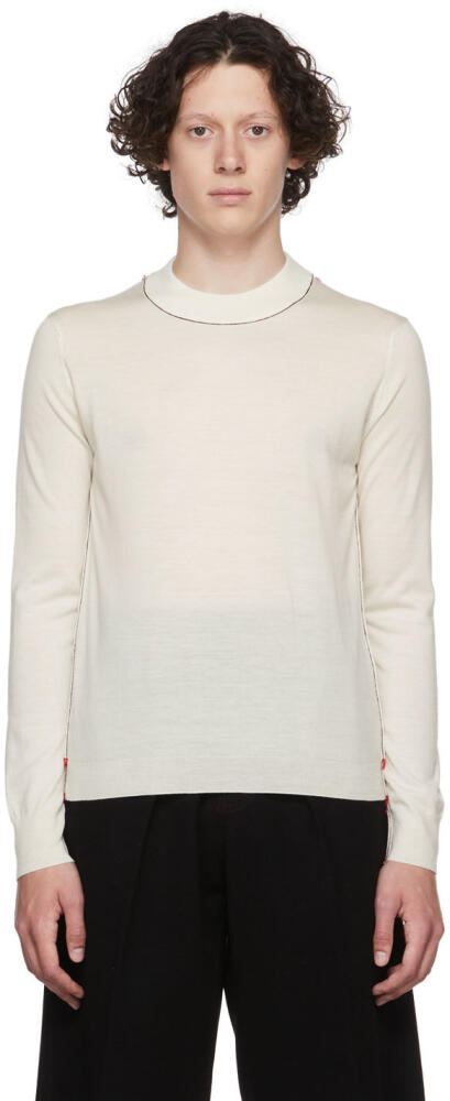 Maison Margiela White Wool Sweater Cover