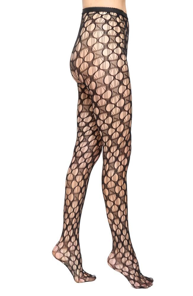 Stems Lace Fishnet Tights in Black Cover