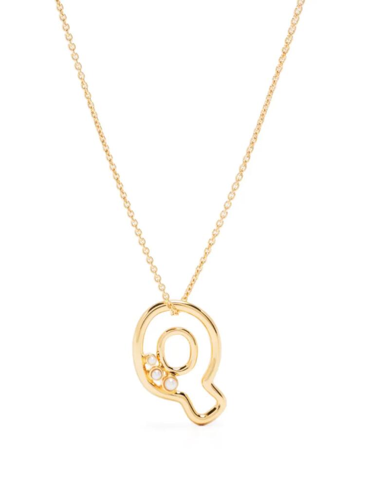 Missoma Q-letter pendant chain-link necklace - Gold Cover