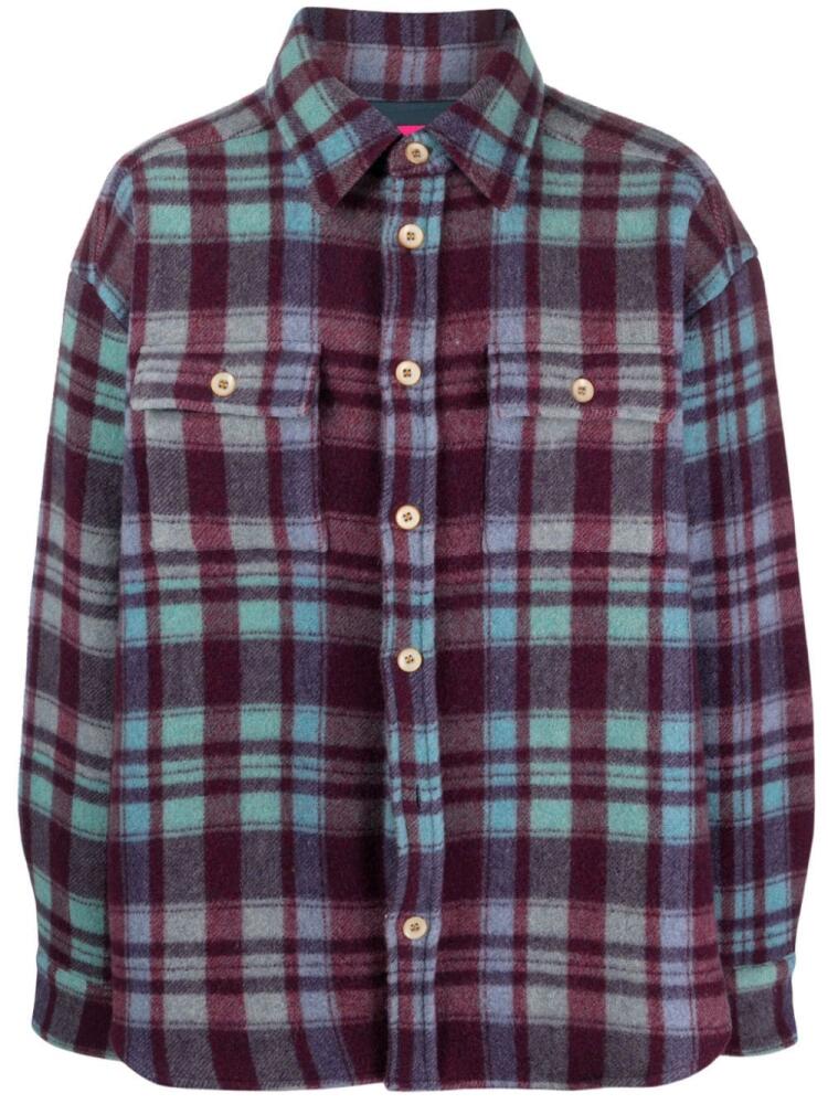 The Elder Statesman check-pattern flannel shirt - Blue Cover