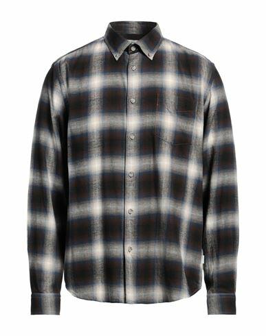 Woolrich Man Shirt Cocoa Cotton Cover