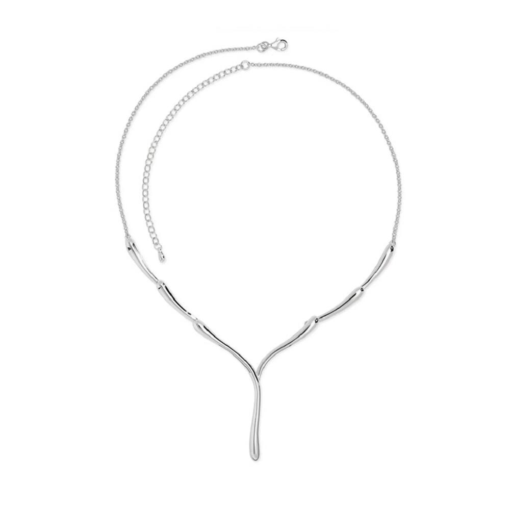 Lucy Quartermaine Single Melting Necklace in Sterling Silver Cover