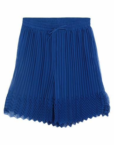 Marco De Vincenzo Woman Shorts & Bermuda Shorts Bright blue Polyester Cover