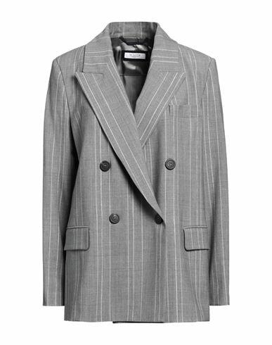 Peserico Woman Blazer Grey Virgin Wool, Elastane Cover