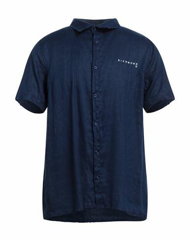 Richmond X Man Shirt Blue Linen Cover