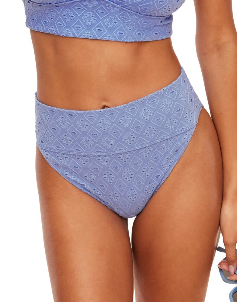 Adore Me Madelaine Swimwear High-waisted Bikini Bottom in Medium Blue Cover