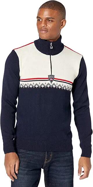 Dale of Norway Lahti Sweater (Navy/Off-White/Raspberry) Men's Sweater Cover