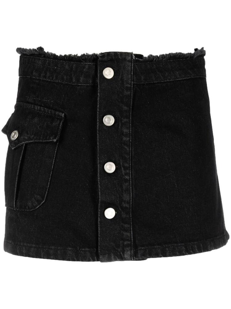 Andersson Bell denim pleated mini skirt - Black Cover