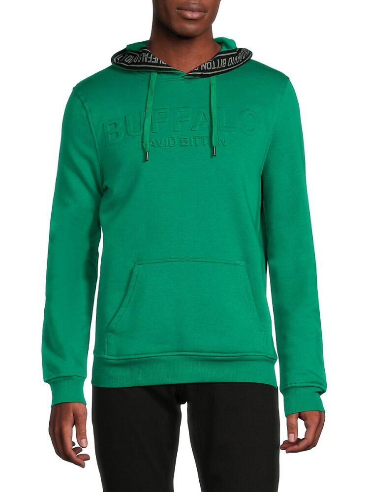 BUFFALO David Bitton Men's Fadol Logo Hoodie - Ultra Green Cover