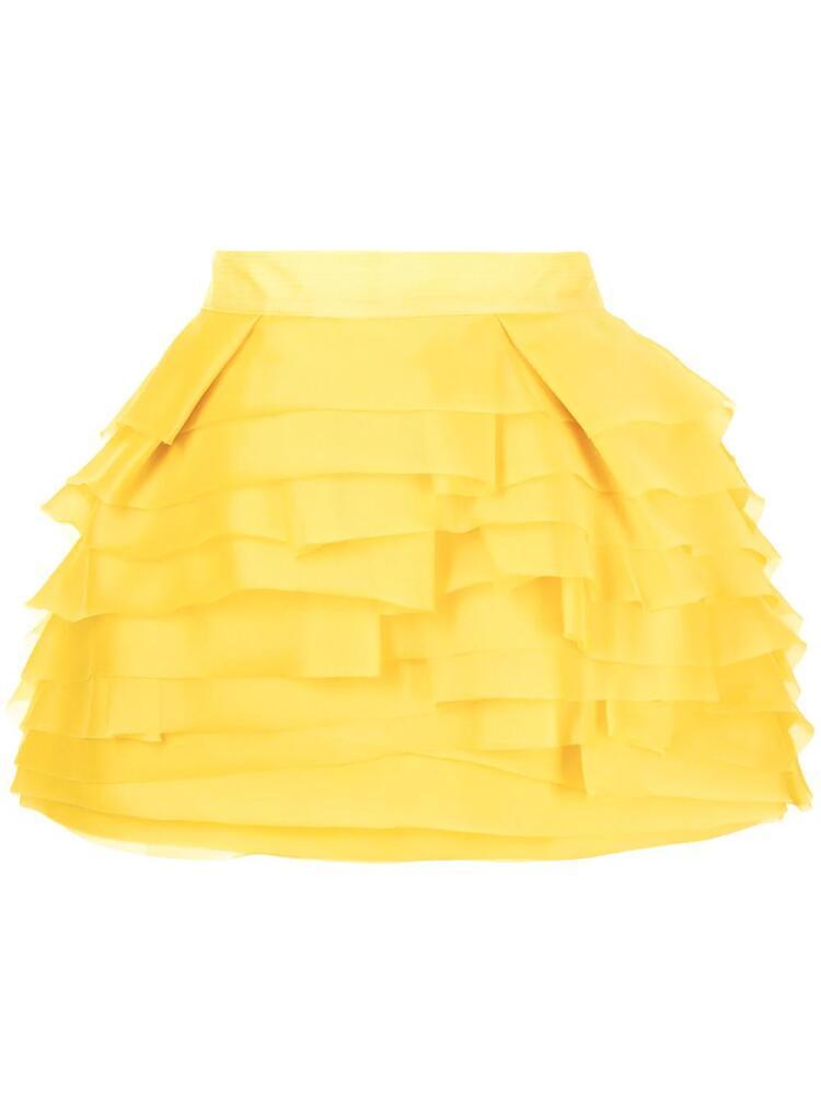 Isabel Sanchis layered organza skorts - Yellow Cover