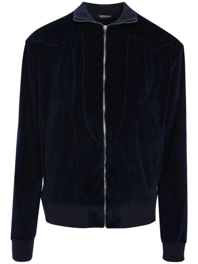 Roberto Cavalli Ciniglia track jacket - Blue Cover