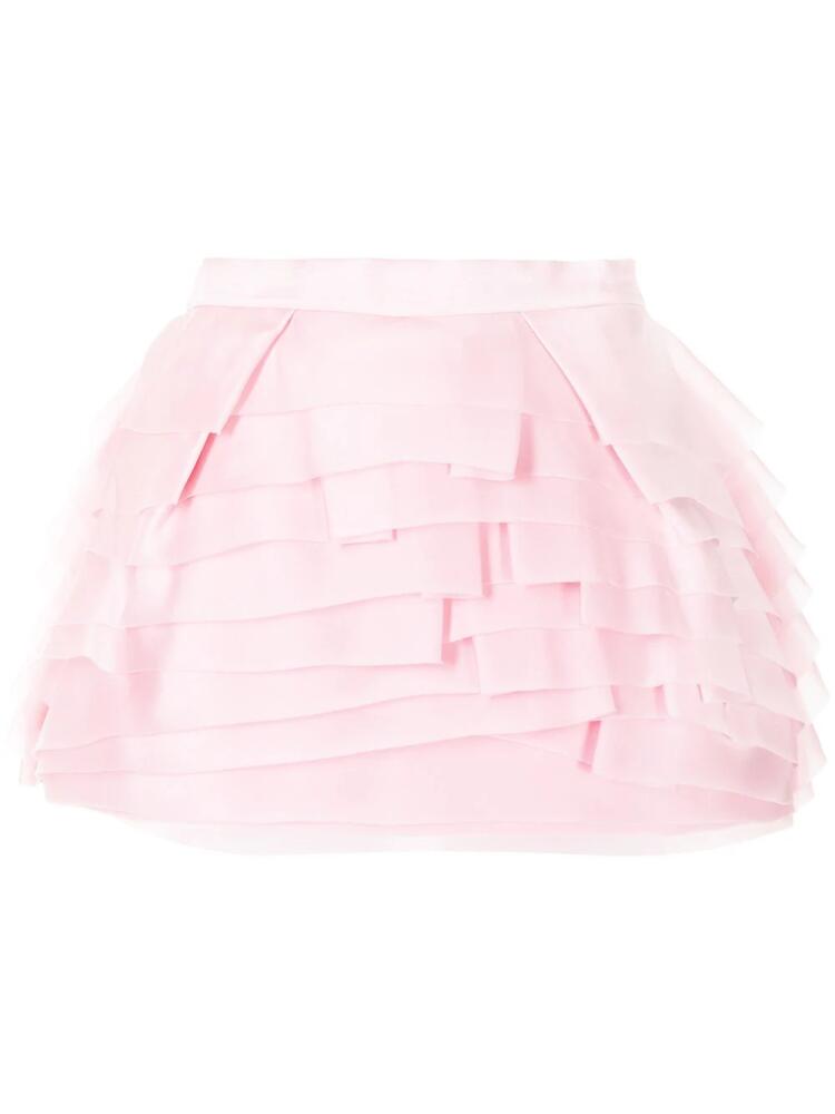 Isabel Sanchis layered organza skorts - Pink Cover