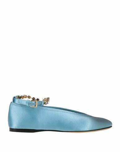 Jw Anderson Woman Ballet flats Sky blue Textile fibers Cover