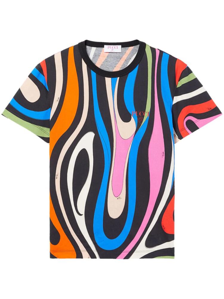 PUCCI Marmo-print cotton T-shirt - Black Cover