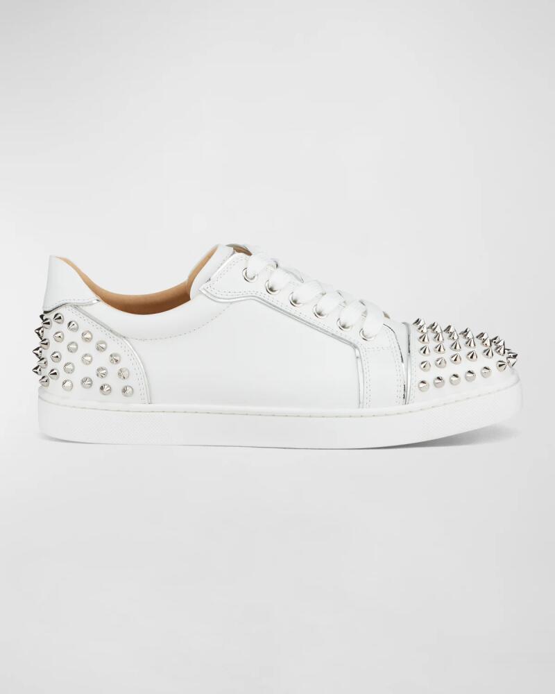 Christian Louboutin Viera 2 Spikes Leather Low-Top Sneakers Cover