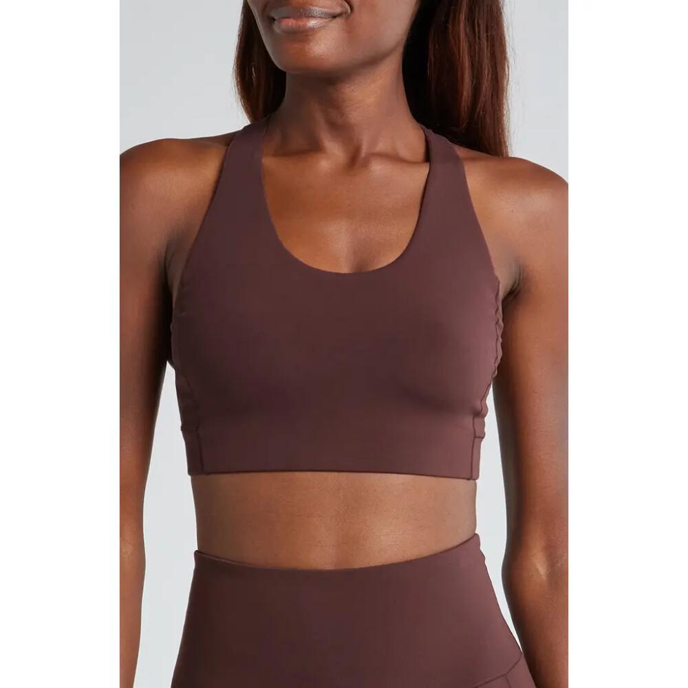 Rhone Revive Longline Sports Bra in Brown Berry Cover