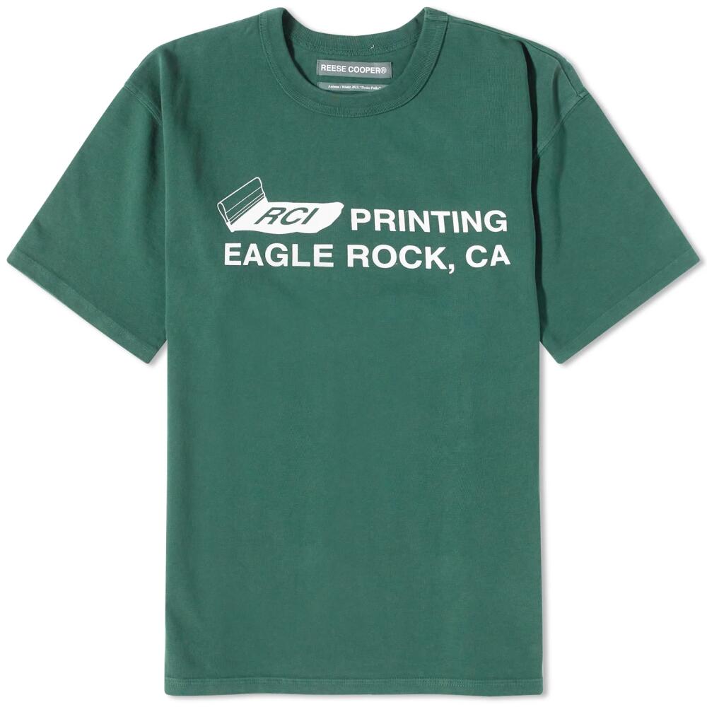 Reese Cooper Men's RCI Printing T-Shirt in Forest Cover