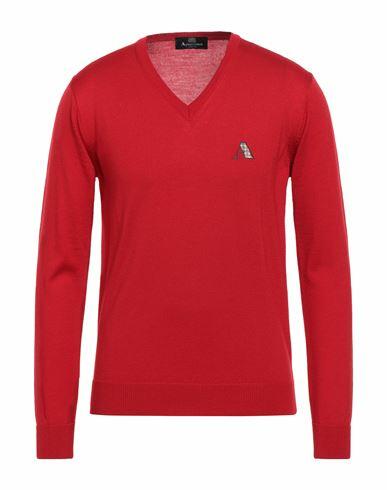 Aquascutum Man Sweater Red Virgin Wool, Acrylic Cover