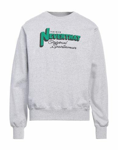 Thisisneverthat Man Sweatshirt Light grey Cotton Cover