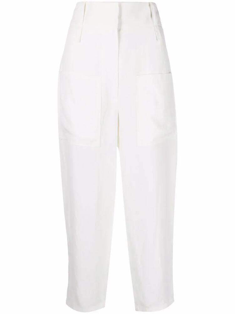 Stella McCartney high-waisted cropped trousers - White Cover