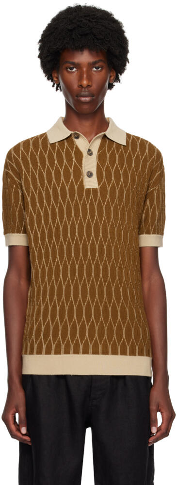 King & Tuckfield Brown Pattern Polo Cover