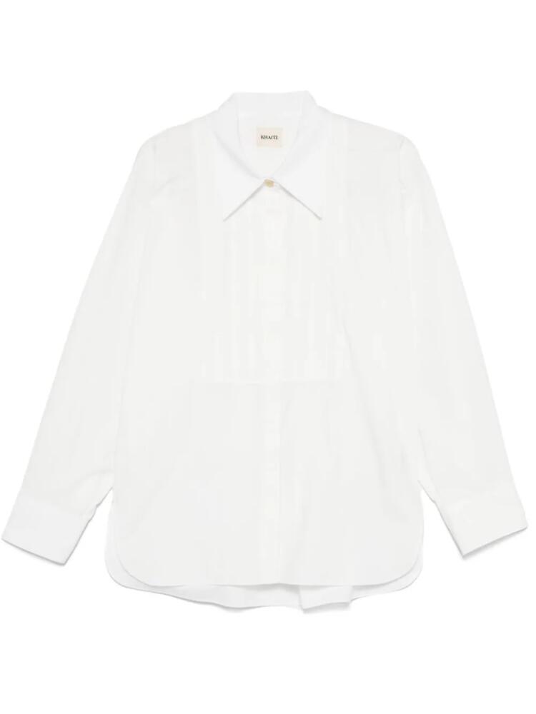 KHAITE pintuck-detailed shirt - White Cover