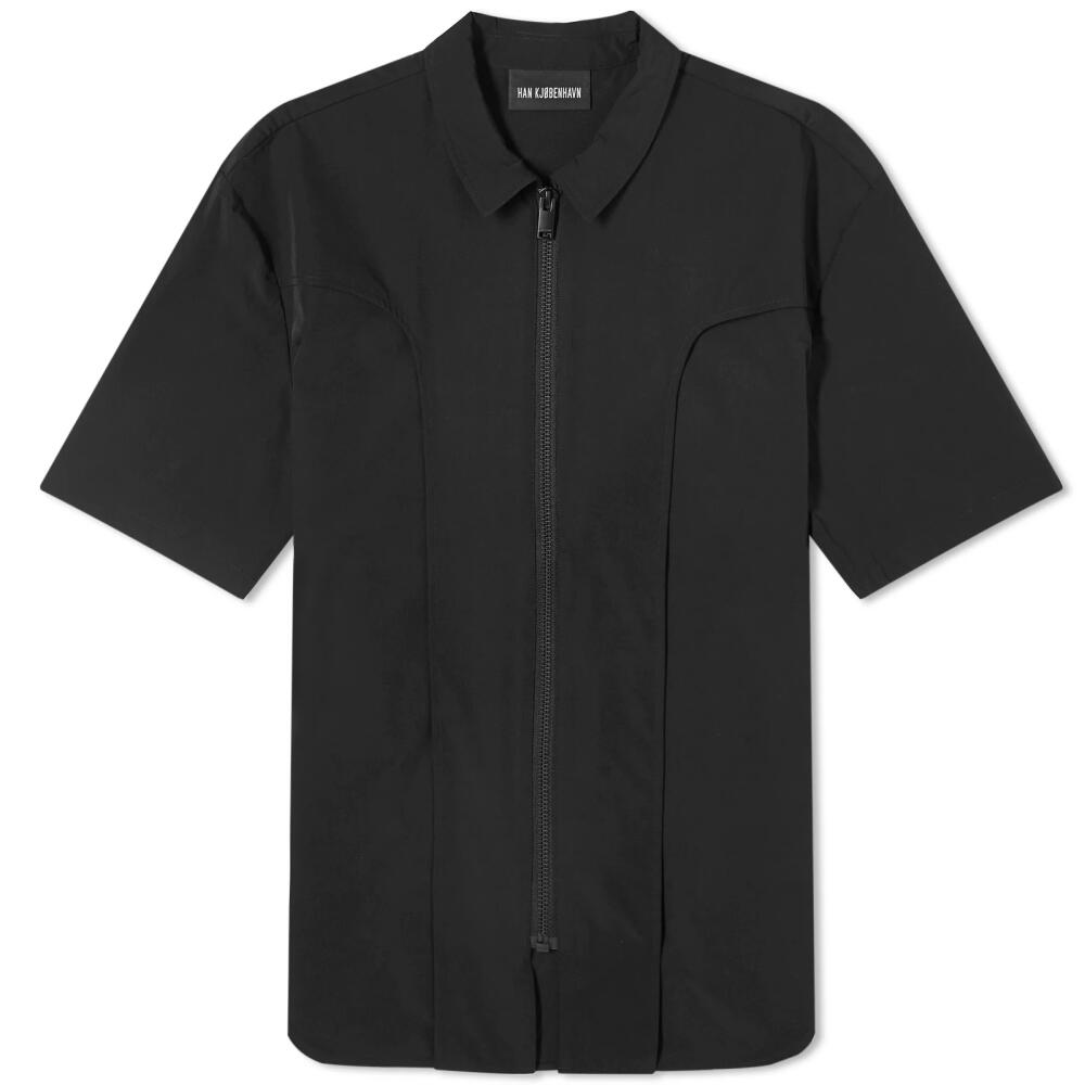 Han Kjobenhavn Men's Technical Short Sleeve Zip Shirt in Black Cover